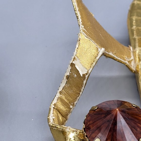 KALI Gold T-Strap Sandals - Picture 10 of 12